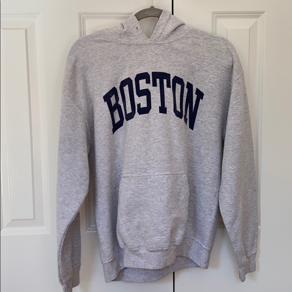 Gray Boston hoodie